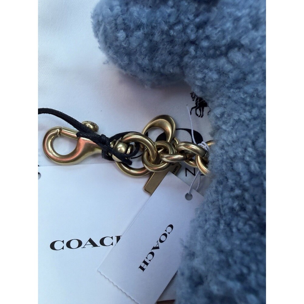 Coach Shearling Buddy Blue Dinosaur Bag Charm Rexy 10 Year Anniversary NWT - Picture 5 of 5